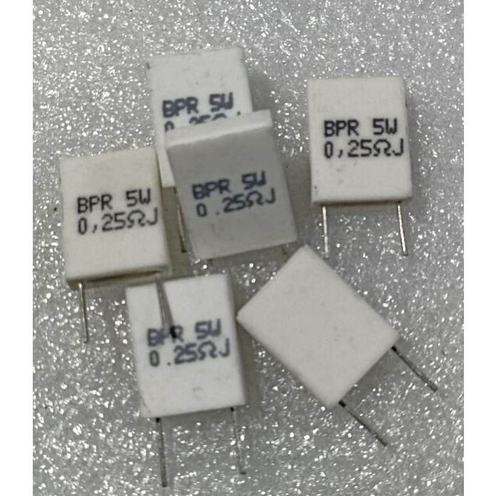 1BUAH RESISTOR BPR 5WATT 0.25 OHM BPR 0.25OHM 5 WATT 5W 0.25RJ