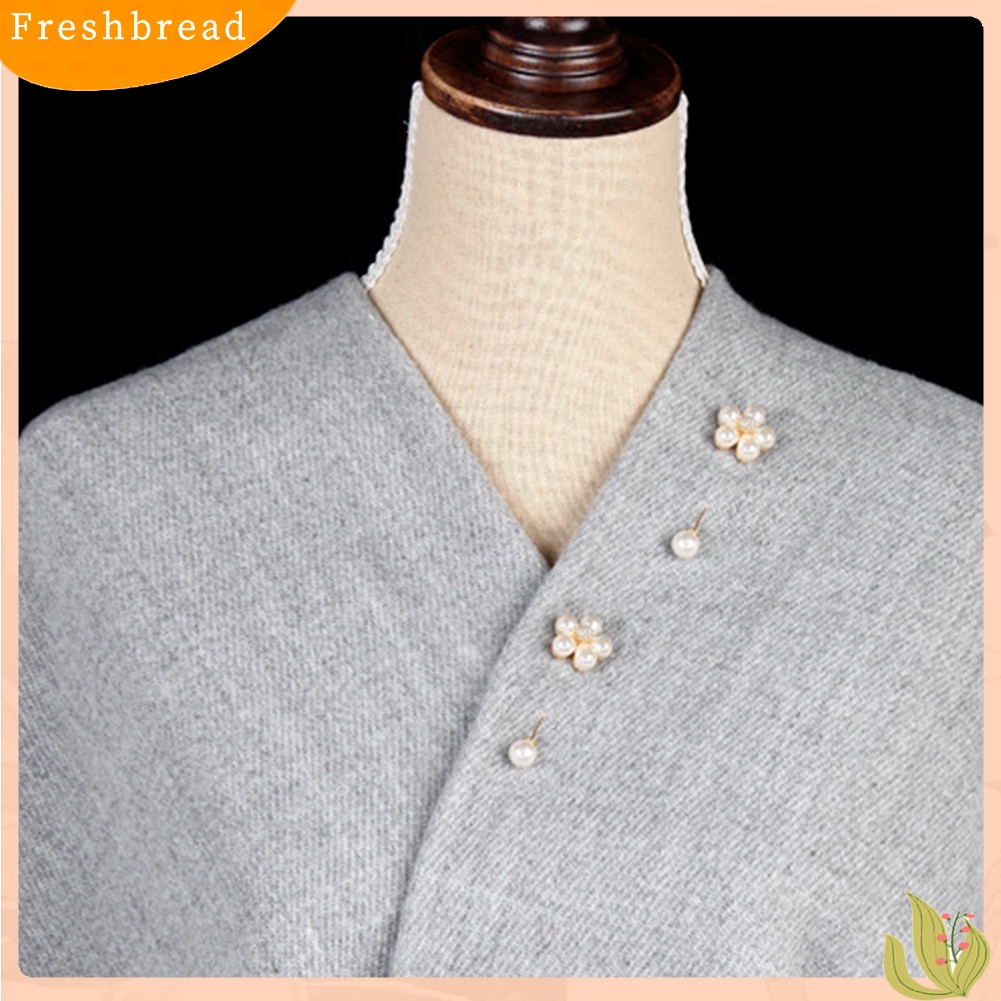 [ TERLARIS]Elegant Flower Faux Pearl Brooch Pin Lady Cardigan Shirt Shawl Breastpin Jewelry