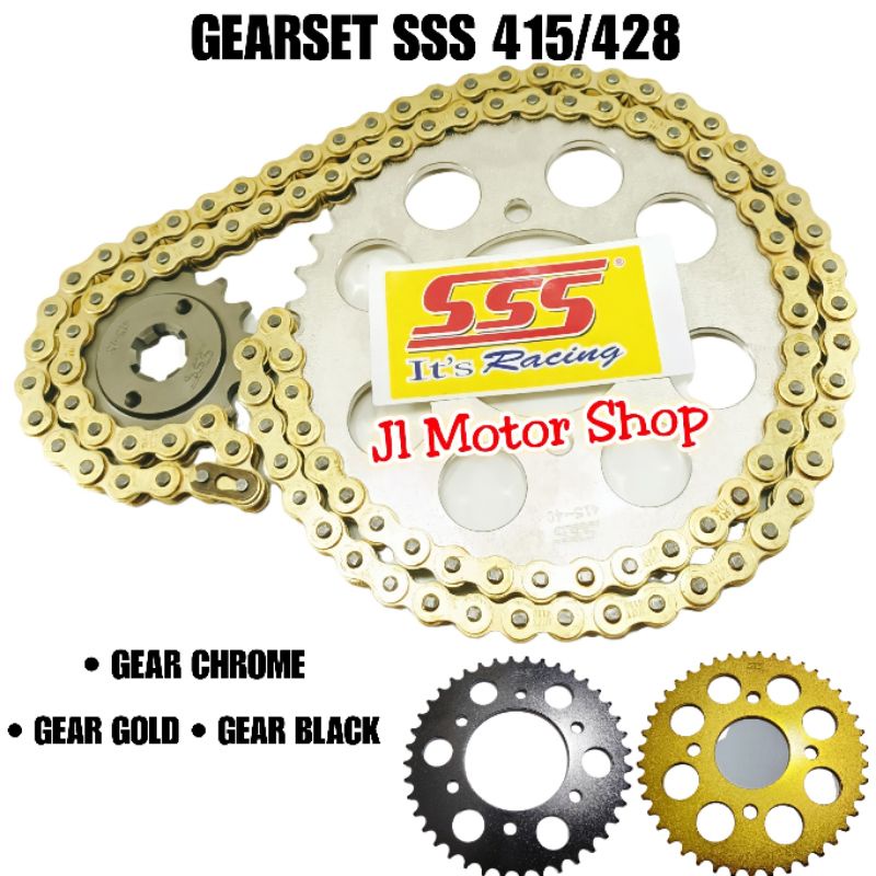 GEAR SET GIR SET GEARSET SSS 428 415 CB150 R CBR150 TIGER MEGAPRO VERZA SONIC 150 R SUPRA GTR 150 GL PRO Dll