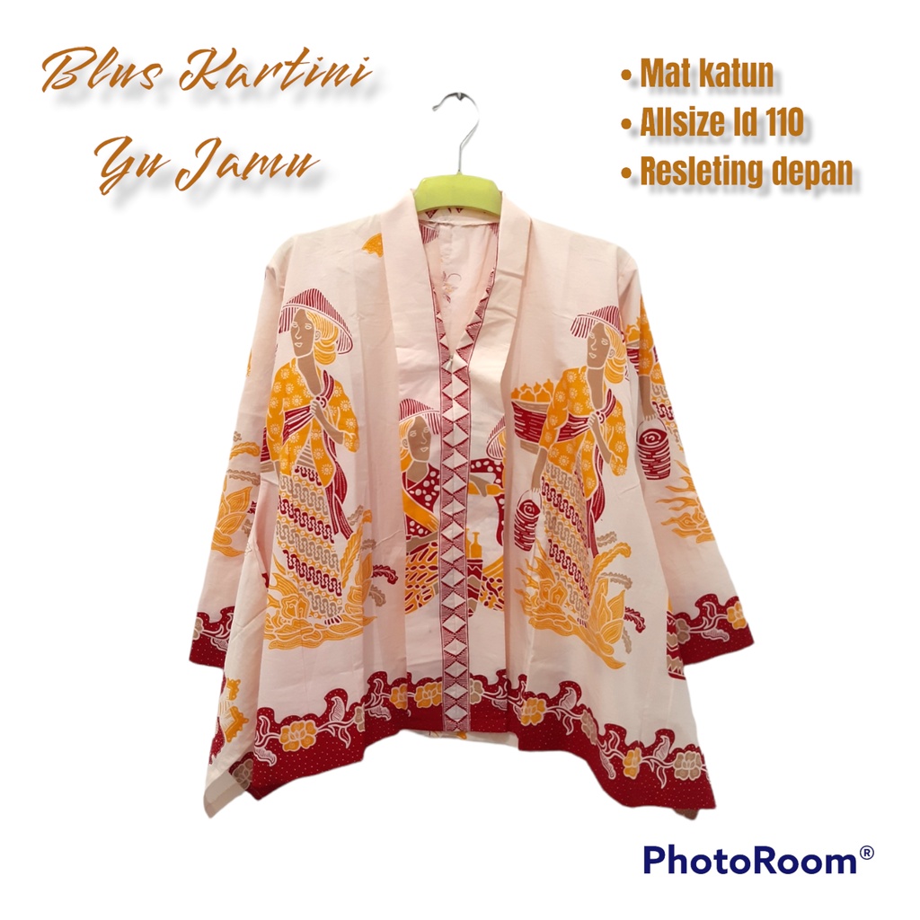 Blus kartini Yu jamu batik solo atasan kerja blus wanita