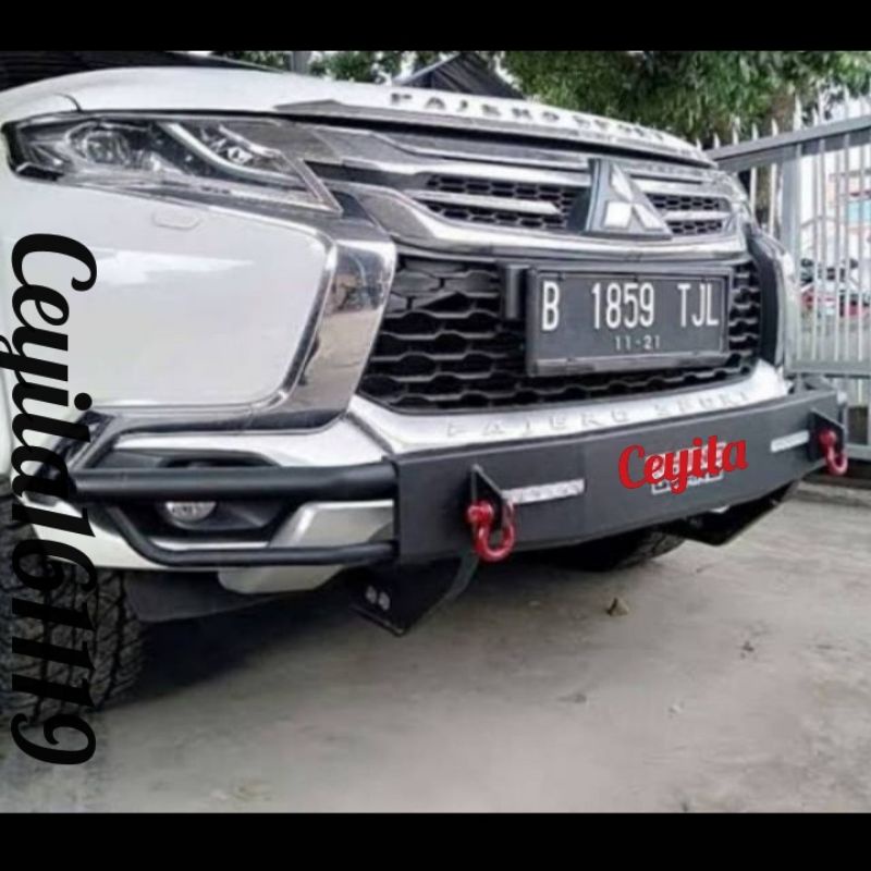 Tanduk bumper pengaman depan mobil all new pajero sport  2016-2020 full besi