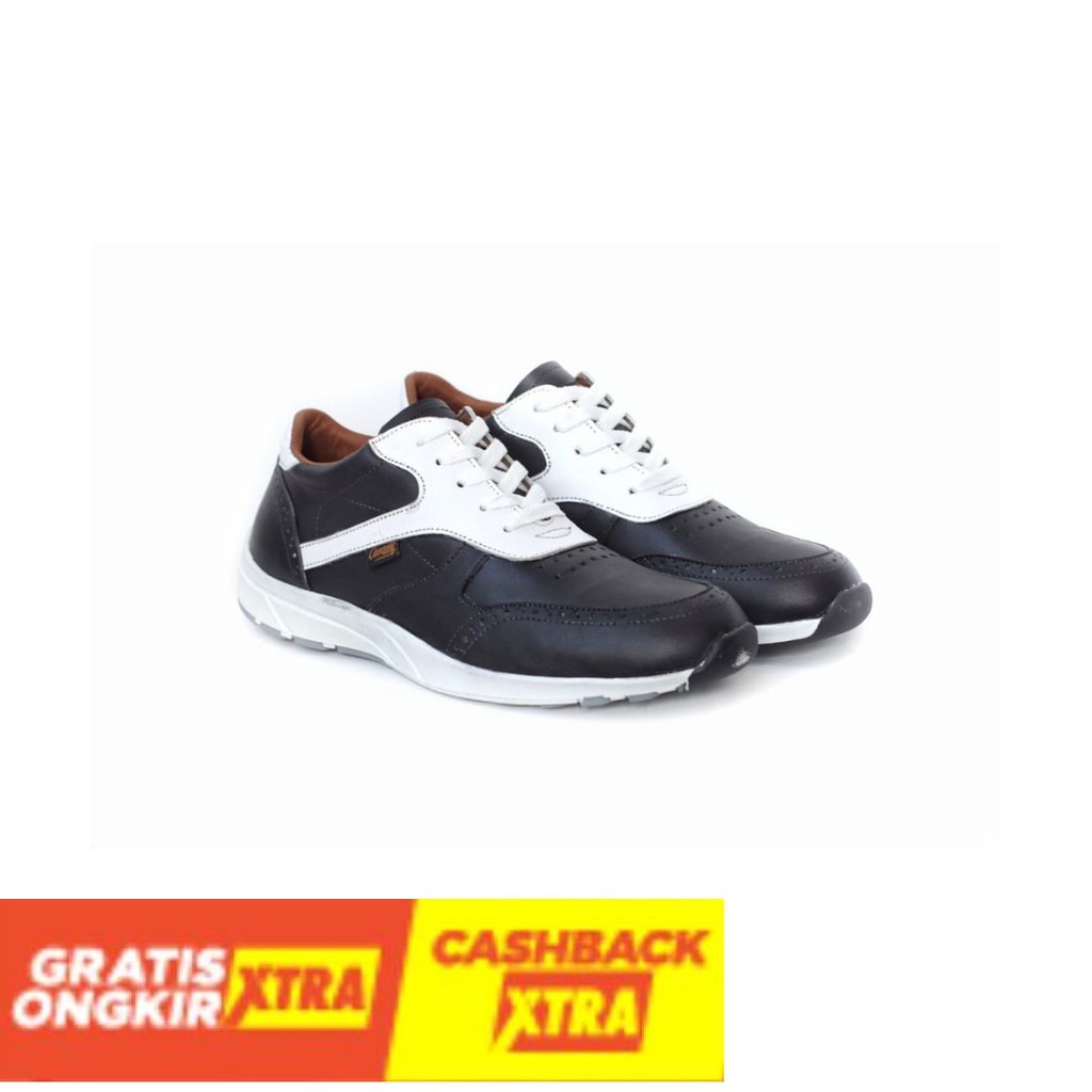 ORIGINAL  - Sepatu Sneaker Sport Kulit Original Cevany Kets Pria Kuliah