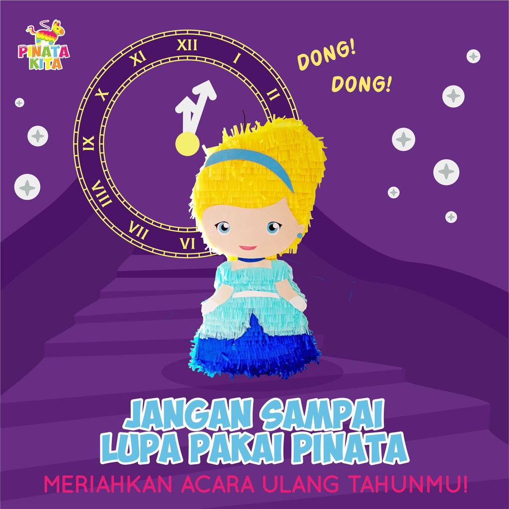 pinata cinderella / pinata princess / pinata cinderella princess / jual pinata cinderella / pinata g