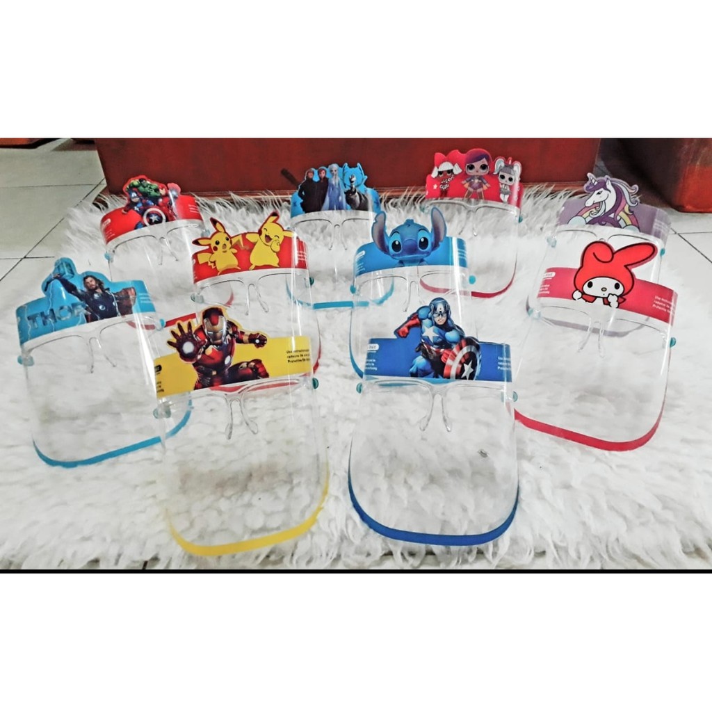 FACE SHIELD ANAK / FACE SHIELD KARAKTER / FACE SHIELD KACAMATA ANAK / FACE SHILED LUCU