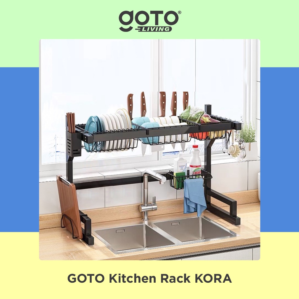 Goto Kora Rak Piring Bumbu Dapur Kitchen Rack Portable Minimalis