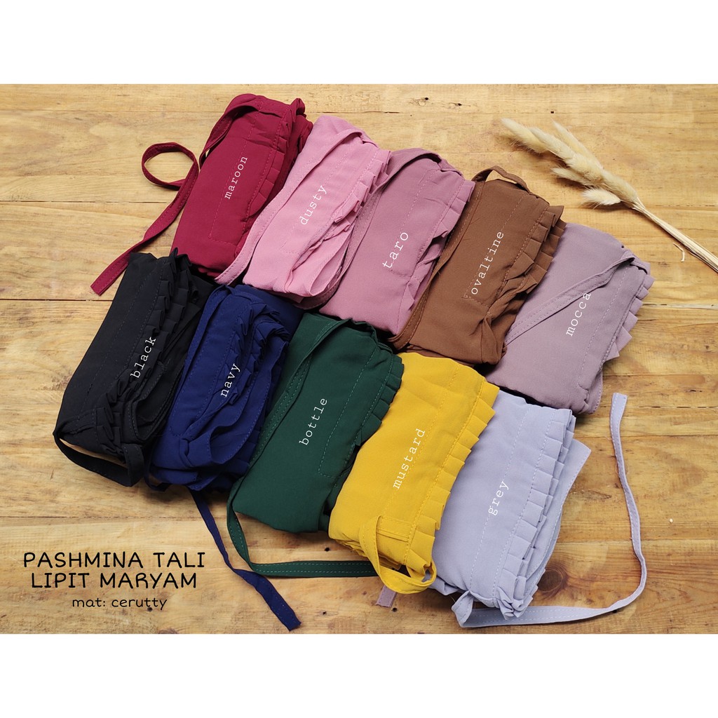 [KCB MARYAM] PASHMINA KCB MARYAM / PASHMINA LIPIT TALI MARYAM