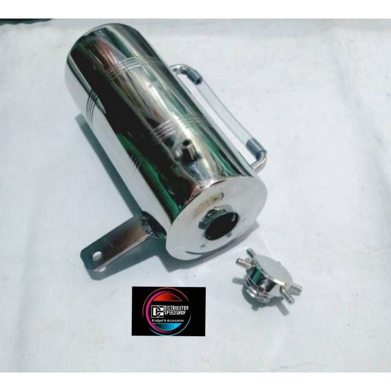 variasi tabung botol olsam oli samping Stainles croum air radiator Kawasaki ninja 2 tak R RR SS ZX