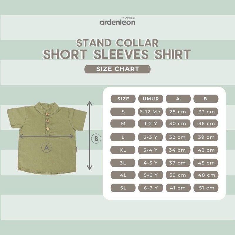 ARDENLEON Stand Collar Raya Baju Bayi Koko Anak 6 Bulan - 4 Tahun