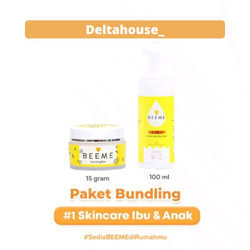 (EXTRA HEMAT) Paket Beeme Nourishing Balm + Natural Soap Skincare Ibu dan Bayi