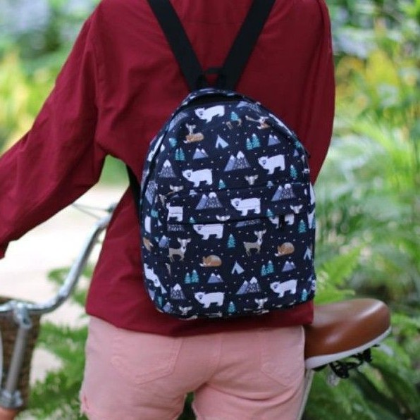 Tas Ransel Kanvas Motif / Backpack Kanvas Motif