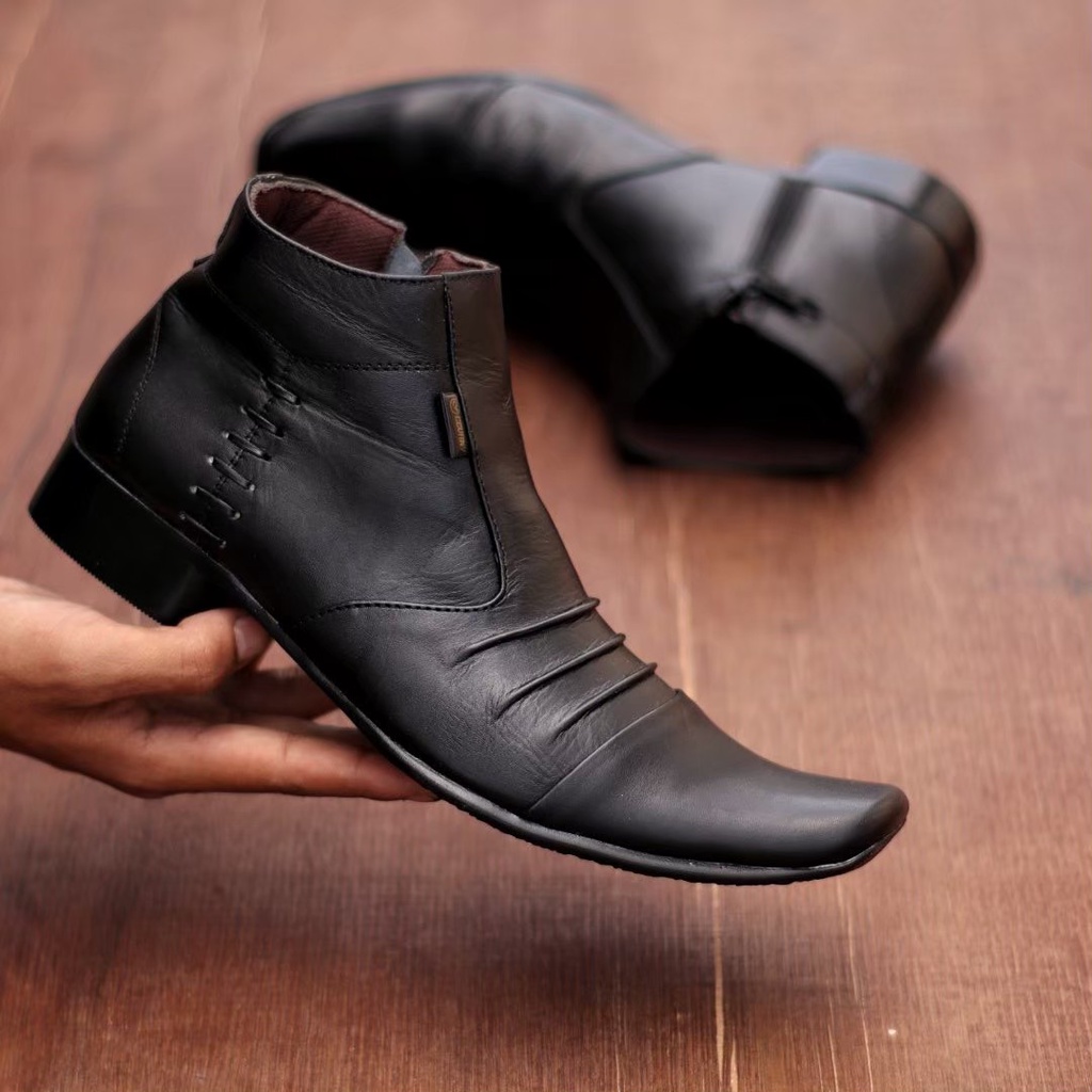 ENOZSTORE.ID - Sepatu Formal Kerja Kantor Pria Kulit Sapi Asli Original Handmade Sepatu Fantopel Cowok Laki Macho