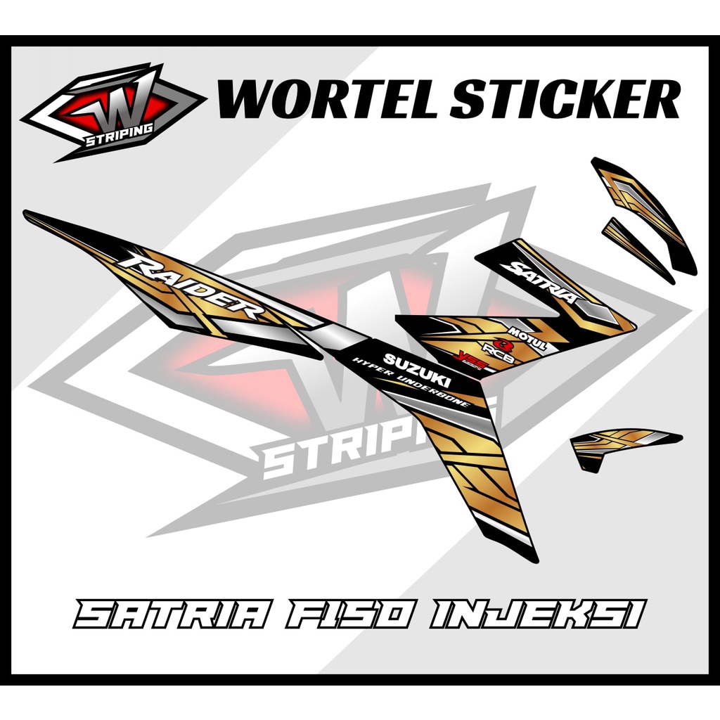 Striping Hologram Satria FU Injeksi-Stiker Decal Satria Fu 150 Injeksi Racing Elegant