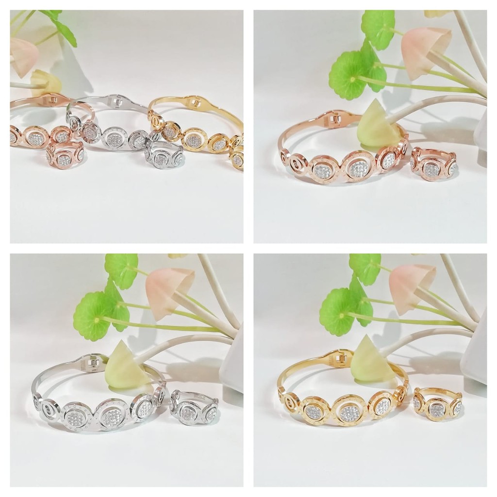 Gelang dan Cincin Titanium BVLGARI PREMIUM BV009