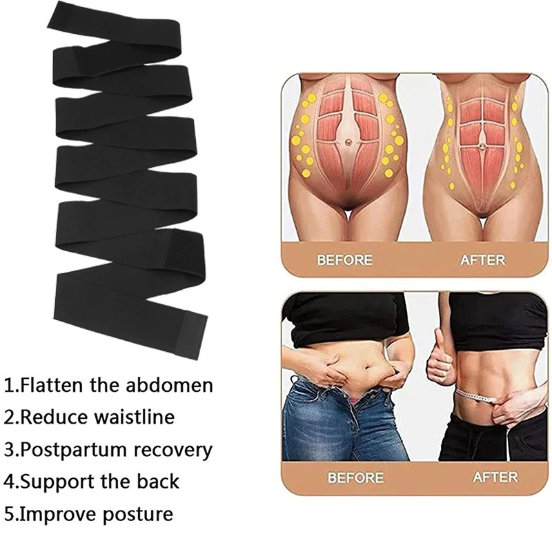 Korset Peramping Perut Waist Trimmer Belt Slimming Body Shaper - YS053 - Black