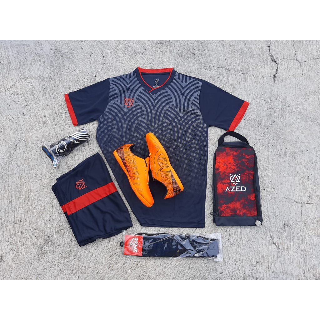 New ! Paket komplit 5  termurah sepatu futsal kwalitas istimewa-O ORANGE