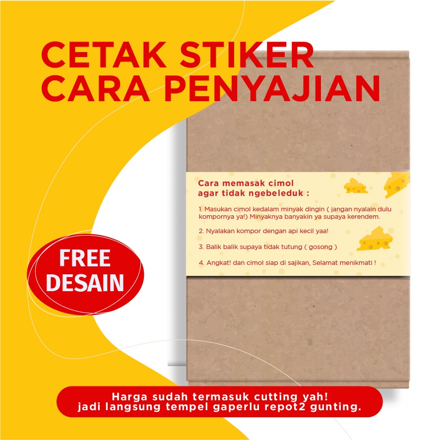 

Cetak Sticker Label kemasan produk custom Murah Gratis Desain (Proses Cepat Tanpa PO)