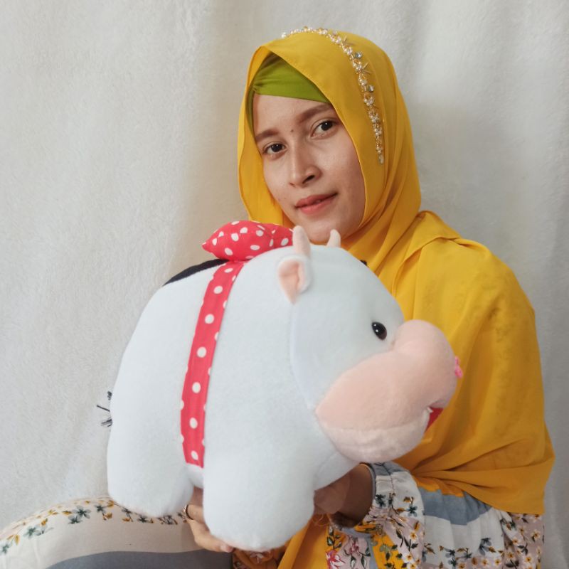 Boneka sapi S PUTIH hitam murah