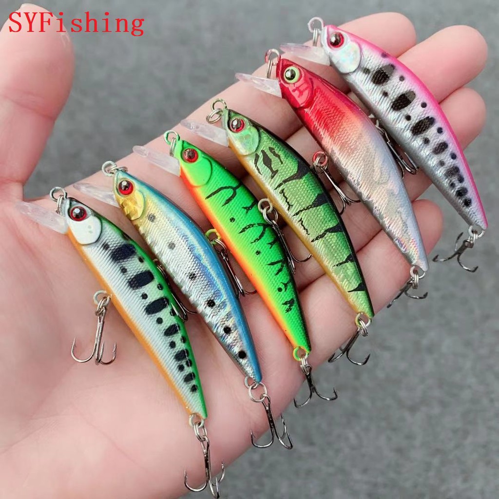 SYFishin 1Pcs New 70s Sinking Minnow Umpan Pancing 7cm 7g Swimbait Fishing Lure Ikan Bass Wobbler Kail Memancing Tackle