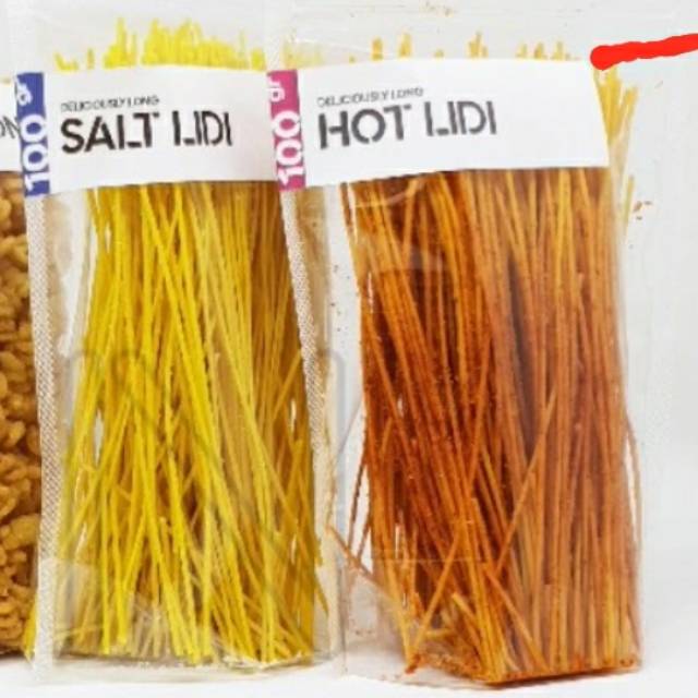 

Lidi pedas asin snek snack jadul