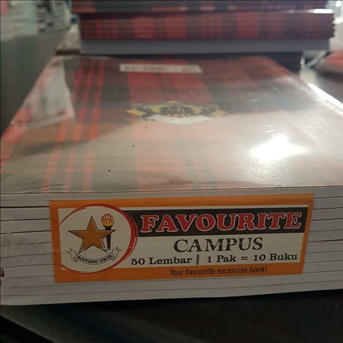 

Produk Buku Tulis Bintang Obor Fav Campus 50 Lembar Isi 10 Buku (Per Pak) Diskon