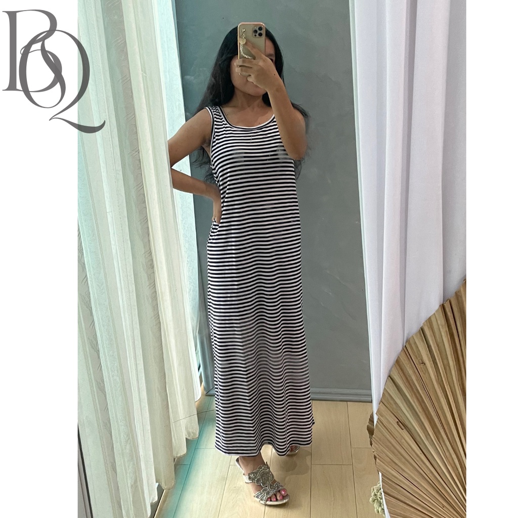 INNER DRES MAXI SALUR / LONG DRESS WANITA KOREAN / DRESS TANPA LENGAN WANITA PREMIUM