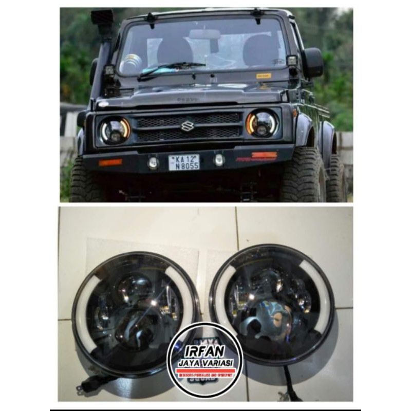 LAMPU LED DAYMAKER JIMNY KATANA 7 INCH BERGARANSI LED LAMP 7 INCH LIST PUTIH JIMNY KATANA