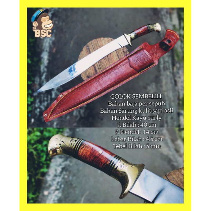 PISAU SEMBELIH HEWAN QURBAN BAJA PER KERAH KUALITAS SUPER TAJAM KUAT AWET