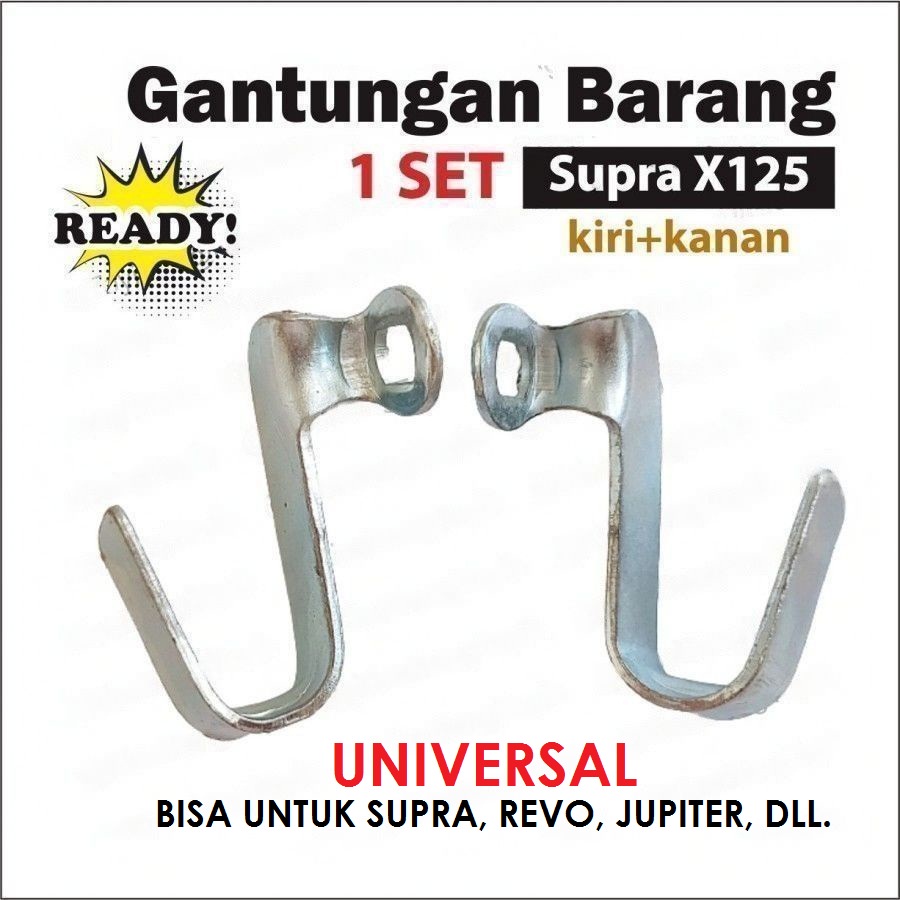 Gantungan Barang Kanan Kiri Motor Hook Cantolan Helm Universal 1 Set sepasang Supra X125 Supra Fit Revo Blade Kharisma Jupiter MX