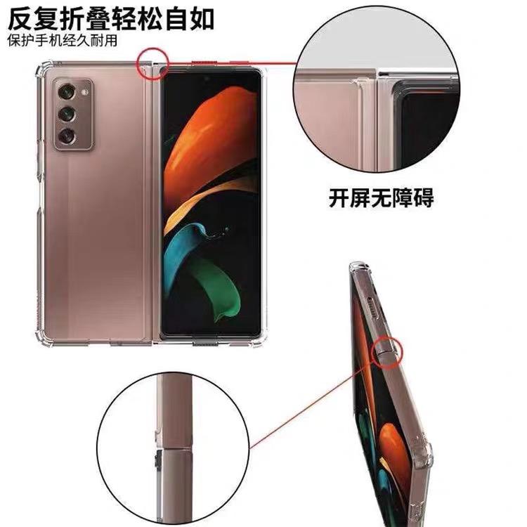 Soft Anti Crack Case Samsung Galaxy Z Fold 5 Fold 4 Fold 3 Z Fold 2 Clear Crack Case Anti Crack