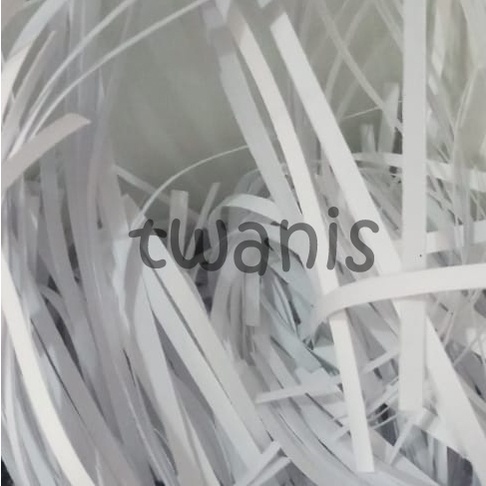 

KERTAS CACAH KERTAS SERUT SHREDDED PAPER KERTAS POTONG UNTUK HAMPERS SHREDDED PAPER WARNA PUTIH 50 GRAM