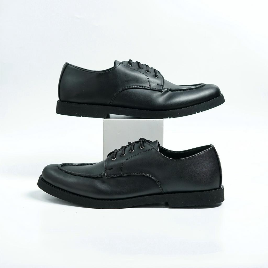 LEWIS BLACK |ManNeedMe x JACK| Sepatu Pantofel Pria | Sepatu Derby Formal ORI