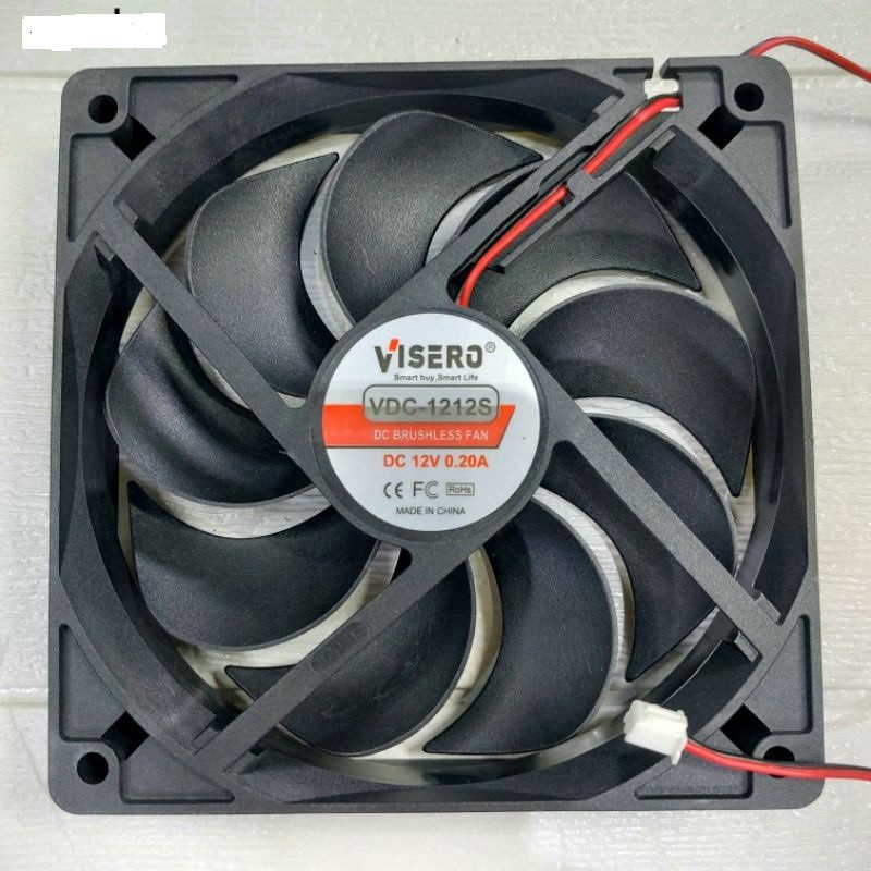 KIPAS FAN DC 12V VISERO VDC-1212S 12x12 PLUS SOCKET KIPAS PENDINGIN VIDEO FAN DC 12V