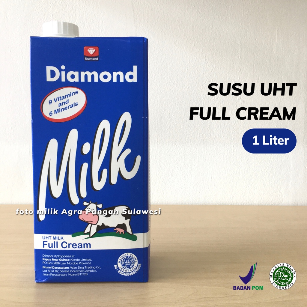 

Susu UHT Diamond Full Cream Milk 1L | 1 Liter 1000 ml