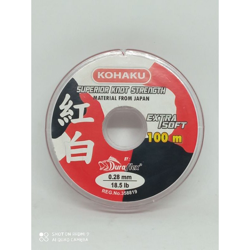 Tali Pancing KOHAKU No. 0,28 mm ( 100 m )