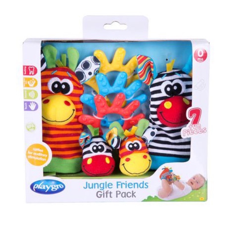 Playgro Baby Jungle Friends Gift Pack - 1 Set Hadiah/Kado untuk Anak Bayi