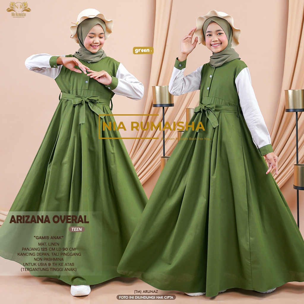 Arizana Overal Anaka Gamis Muslim Dress Original Produk By Nia Rumaisha Orinaura