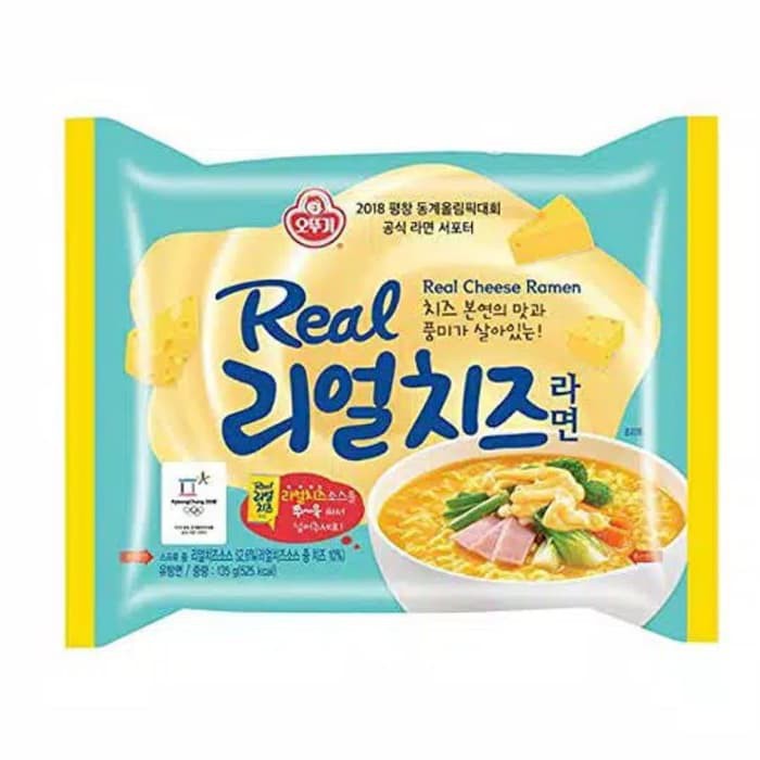 Ottogi Real Cheese Ramen New Pack Korean Instant Noodle