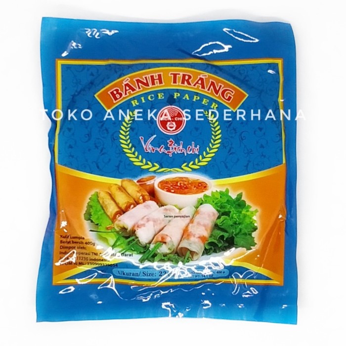 

bg20t01r Banh Trang Rice Paper ( Kulit Lumpia Vietnam ) 400Gr Sv012Ss