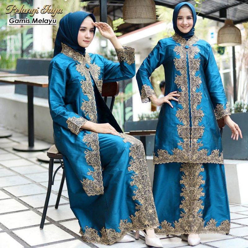 NewGamis melayu bahan tafeta full bordir // original pelangi jaya