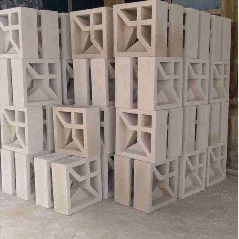 Roster Loster Modern/Roster Beton/Roster Minimalis/Lobang angin diamon Lobang 4 putih