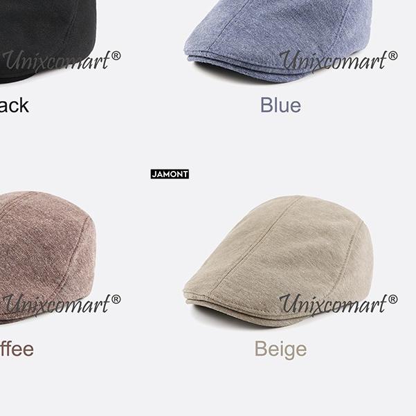 ➳ Topi Newsboy JAMONT PLAIN Flat Cap Pet Hat Pelukis Patino Sutradara ➧