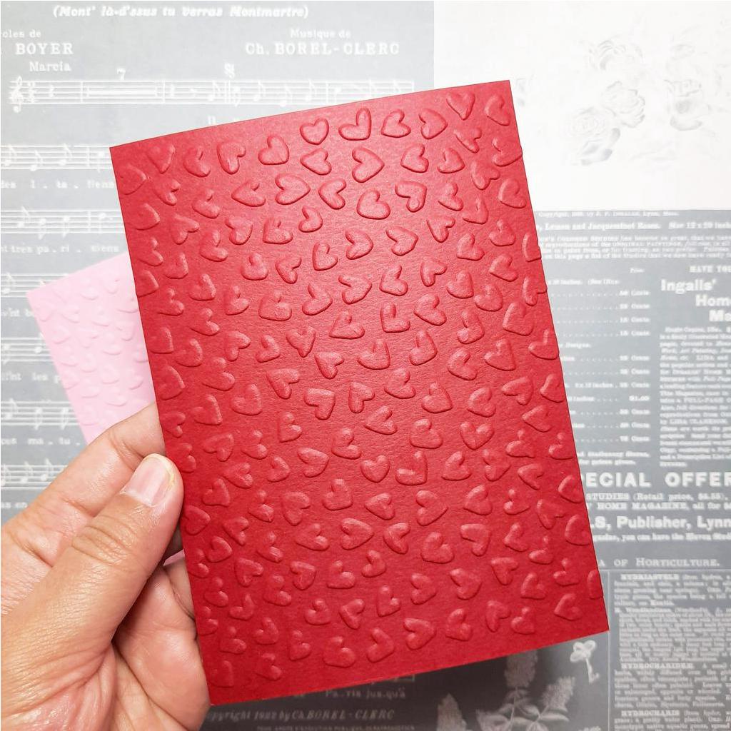 Emboss Paper - MINI HEART - Embossing Folder Kertas Timbul