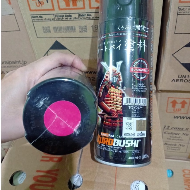 Samurai Paint Kurobushi Pilok Pilox Cat Semprot Warna Pink Magenta / Pink TC Y242** / Magenta Pink TCY242 (400ml)