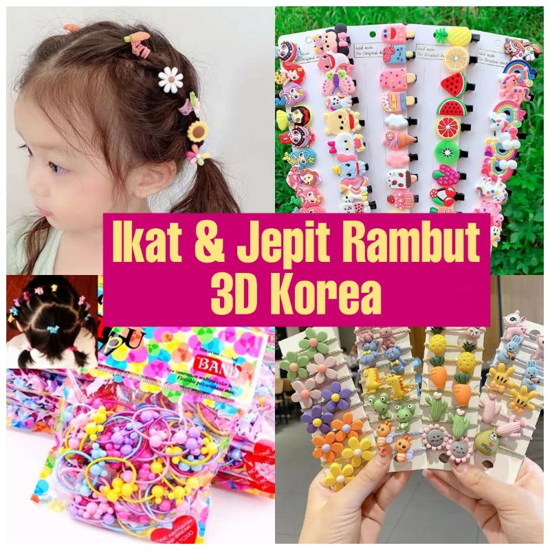 Ikat karet rambut anak bayi isi 50 motif karakter lucu Ikat Rambut Anak Ikat Rambut Perempuan karet