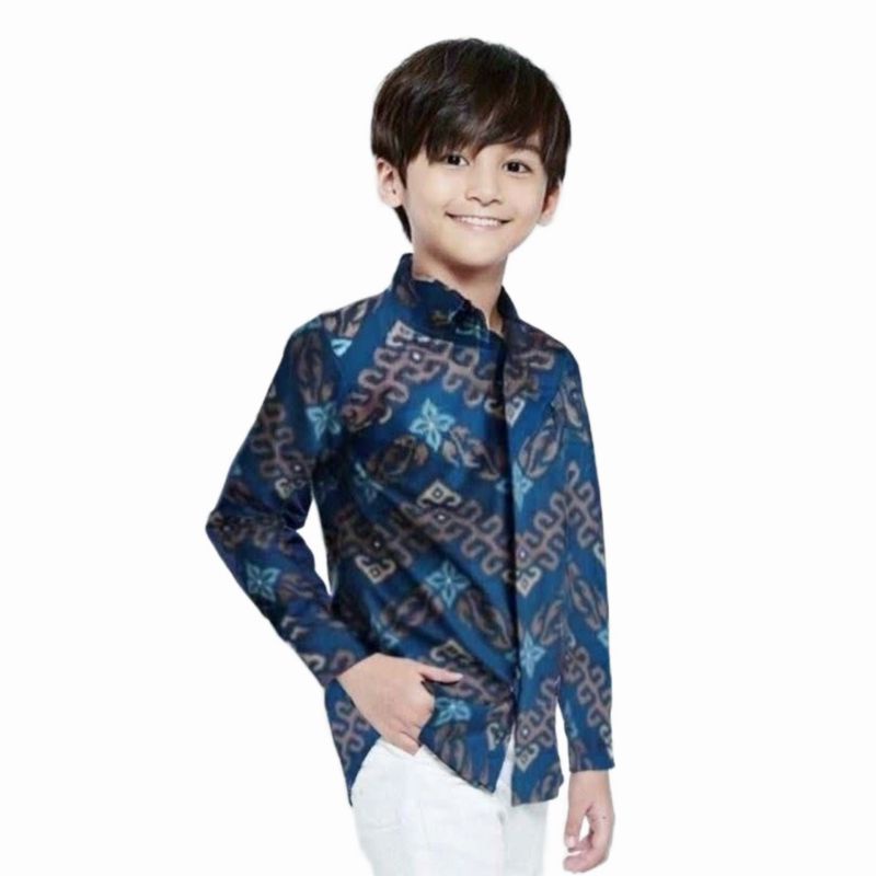 Kemeja batik anak pria lengan panjang | Baju anak pria lengan panjang reguler