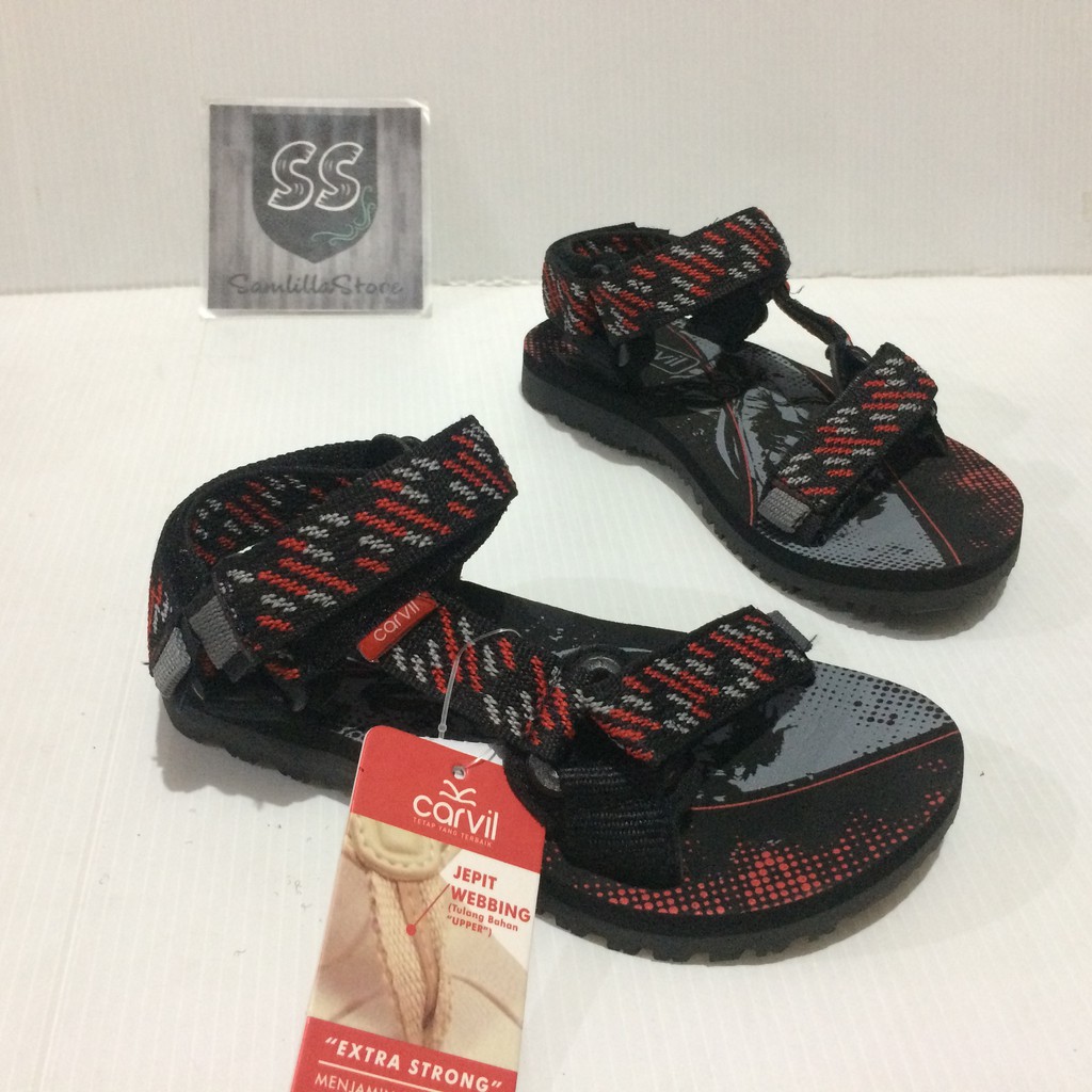 Carvil Kingstone Sandal Gunung Tali Anak 3 Warna Biru Merah Orange