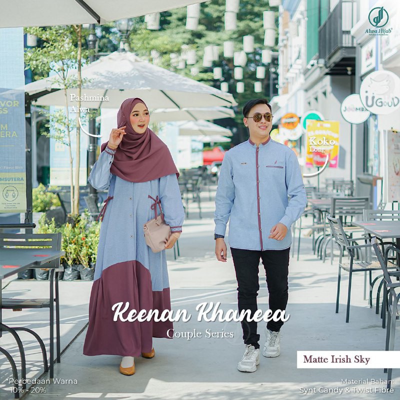 Baju couple eklusif alwa hijab keenan khanea + Free goodie bag dan bross