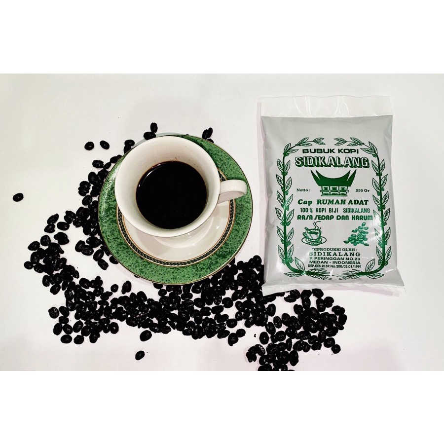 Kopi Sidikalang Arabika Gongseng Hitam Cap Rumah Adat 1kg