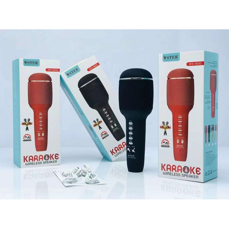 Mic WSTER WS-900 Microphone Karaoke Bluetooth Mikrofon Wireless WS900