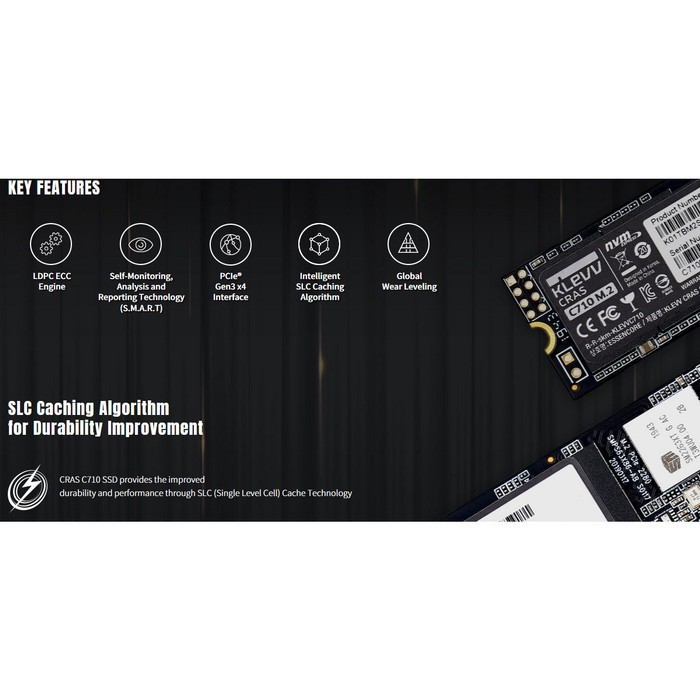 KLEVV CRAS C710 SSD 256GB M.2 2280 NVMe PCle Gen 3 x4